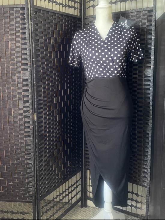 Rephyllis Dresses & Skirts - Classic Black Polka Dot Wrap Dress